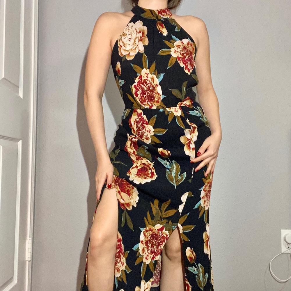 Halter top maxi dress